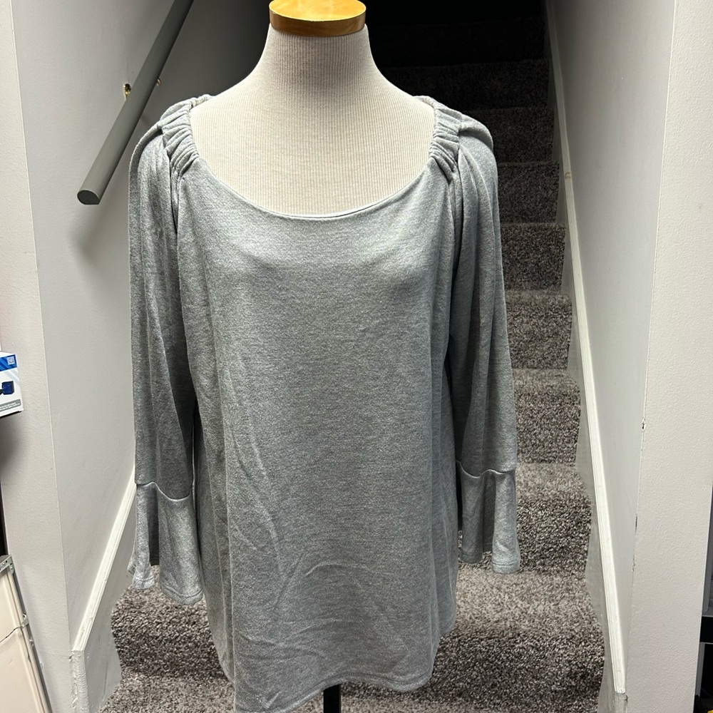 Gibson Updated Sweatshirt Top with Bell Sleeve